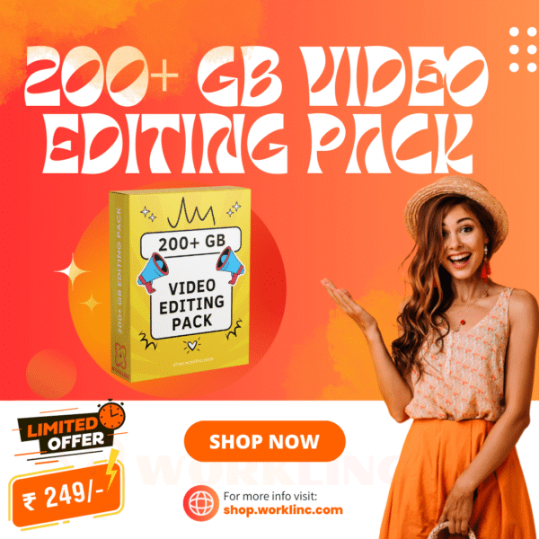 200+ GB Video Editing Pack