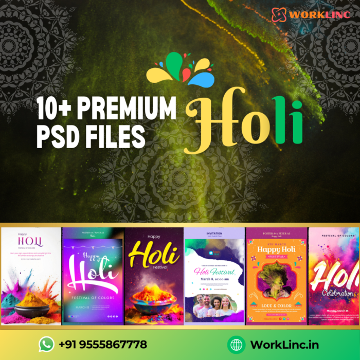 10+ Premium Holi PSD Files - Image 1