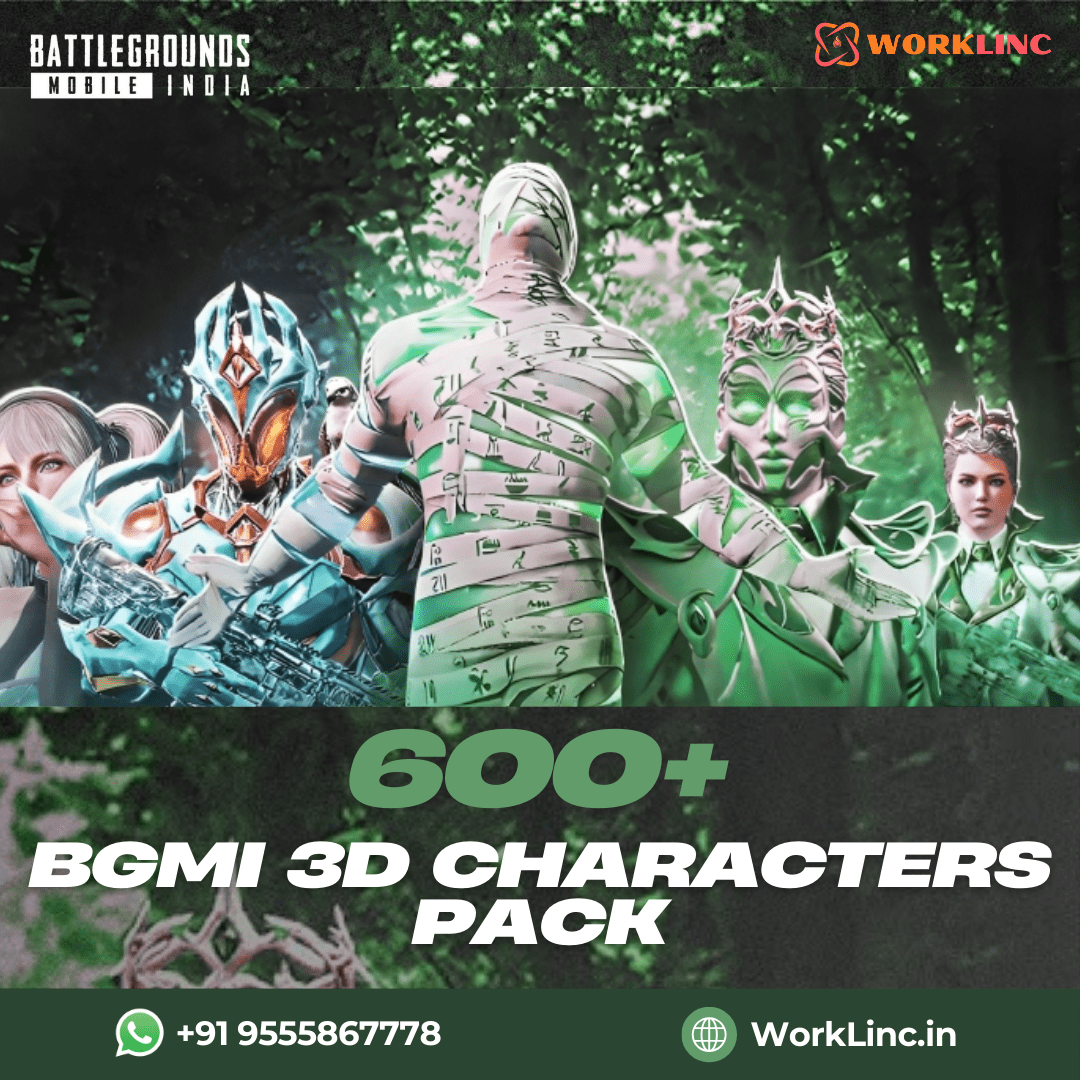 600+ Bgmi 3D Characters Pack 600+ BGMI 3D Characters Pack - Image 1