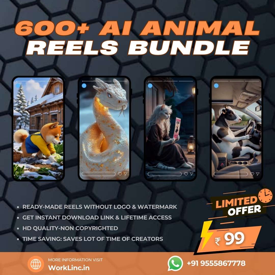 600+ Ai Animal Reels Bundle 600+ Ai Animal Reels Bundle - Image 1