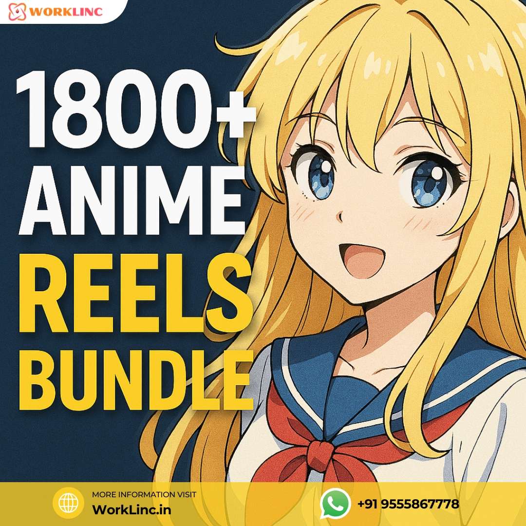 Blue Modern Digital Art Marketplace Promotion Instagram Post 1800+ Anime Reels Bundle - Image 1