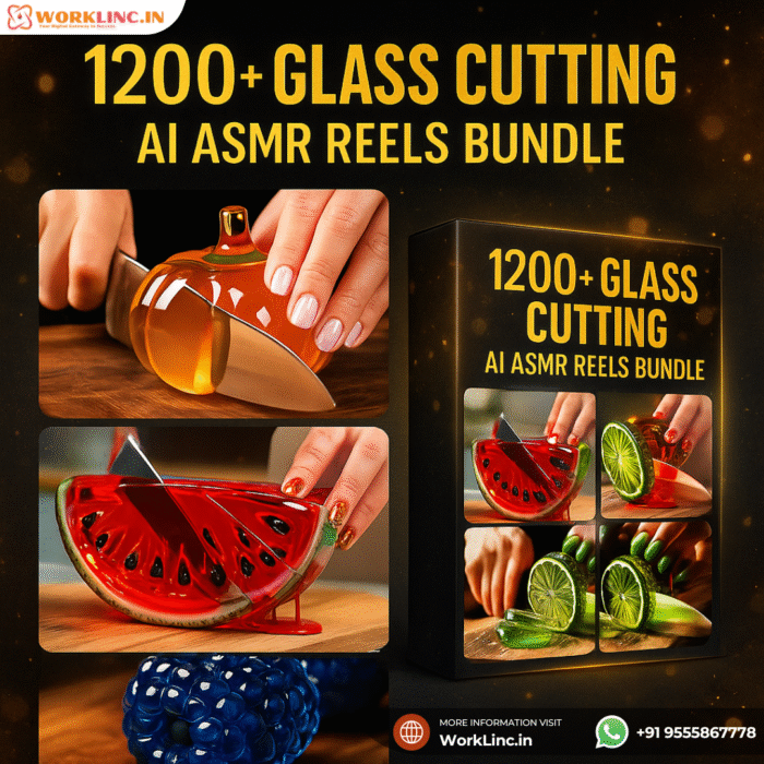 1200+ Glass Cutting AI ASMR Reels Bundle - Image 1