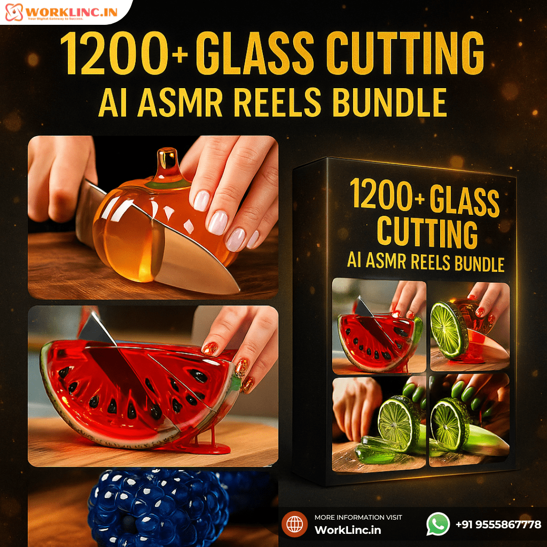 1200+ GLASS CUTTING AI ASMR REELS BUNDLE 1200+ Glass Cutting AI ASMR Reels Bundle - Image 1