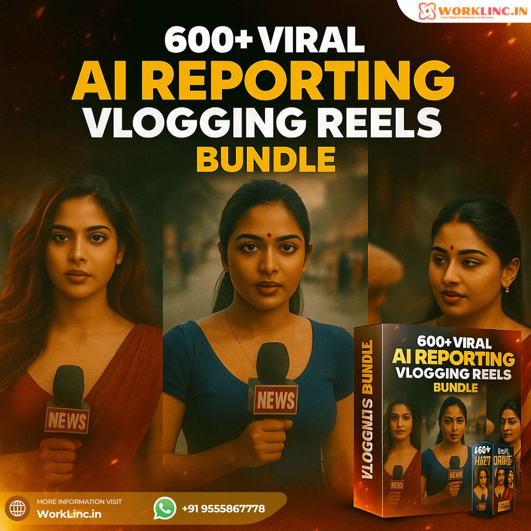 600+ Viral AI Reporting Vlogging Reels Bundle 600+ Viral AI Reporting Vlogging Reels Bundle - Image 1