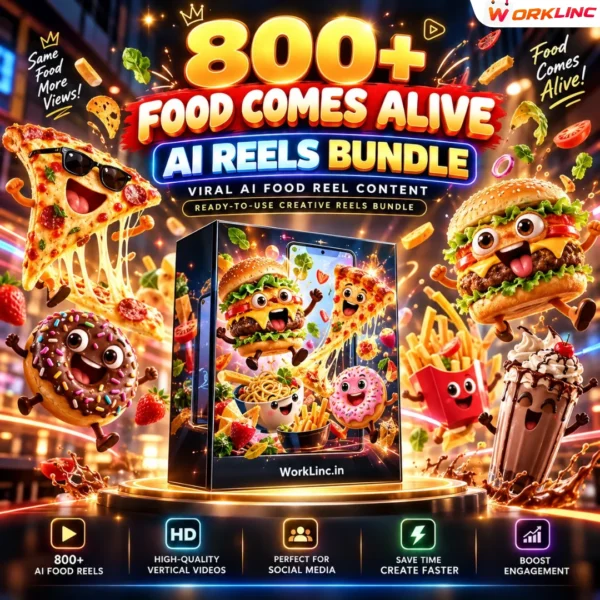 800+ Food Comes Alive AI Reels Bundle