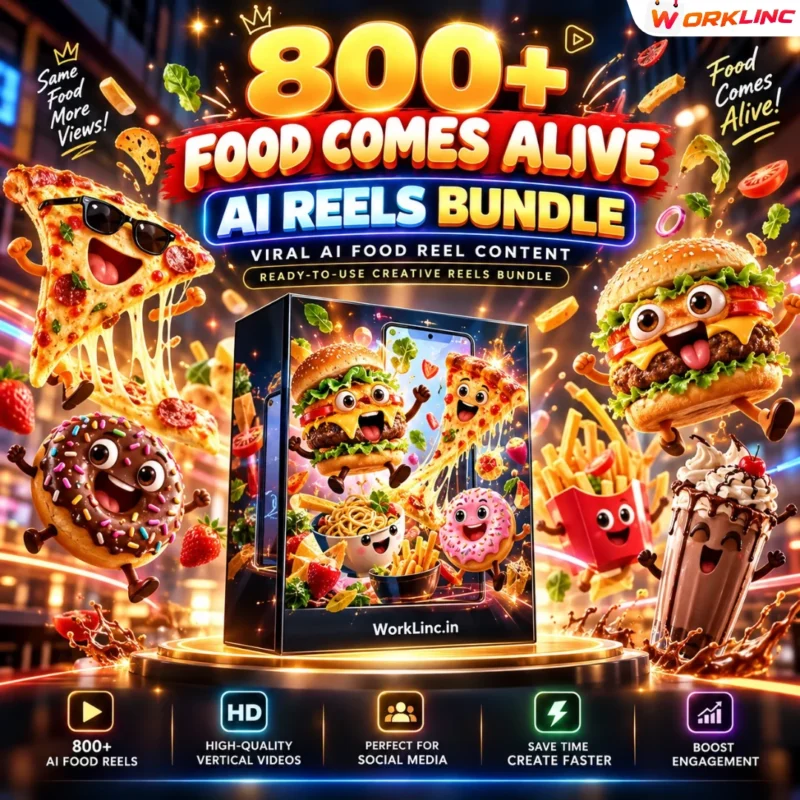 800+ Food Comes Alive AI Reels Bundle