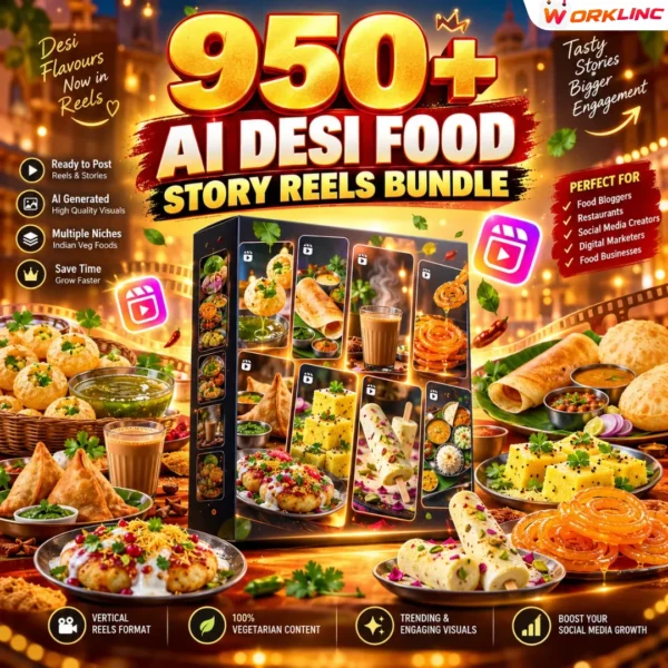 950+ AI Desi Food Story Reels Bundle