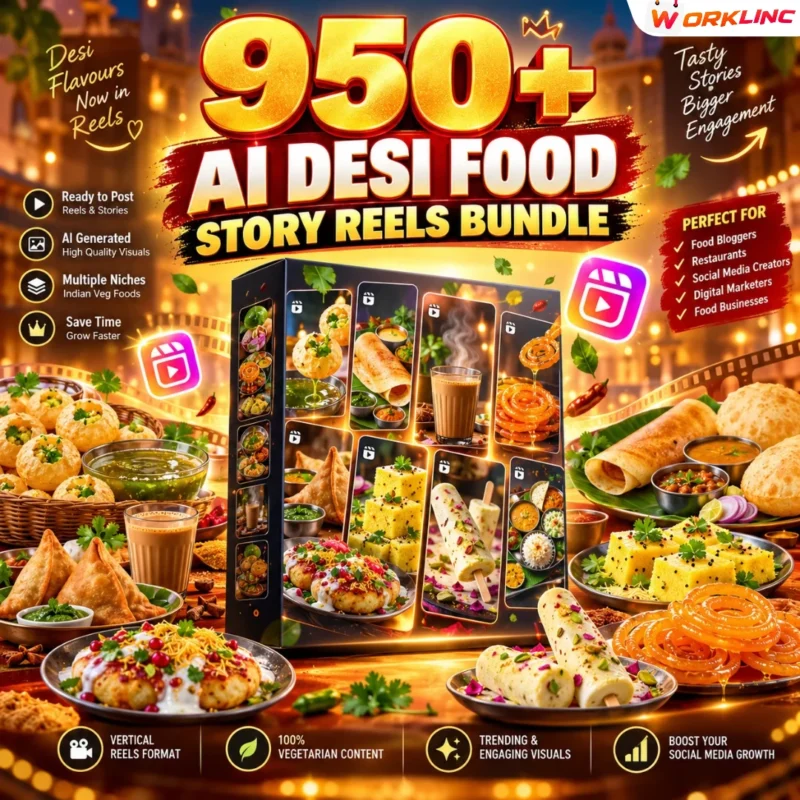 950+ AI Desi Food Story Reels Bundle